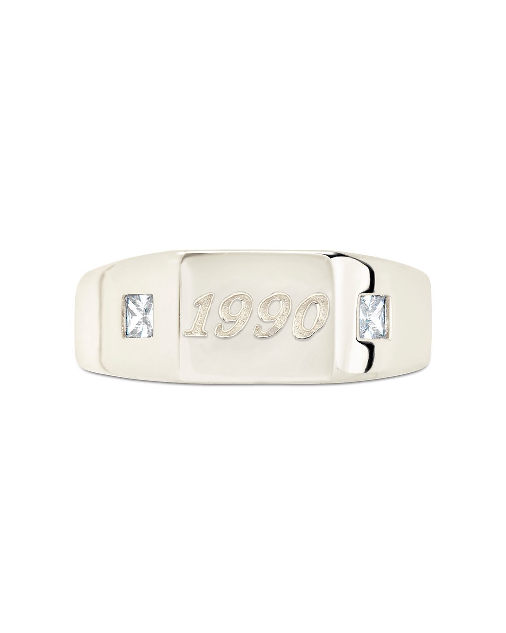 Sterling Silver Birth Year Signet Ring Ring Sterling Forever 