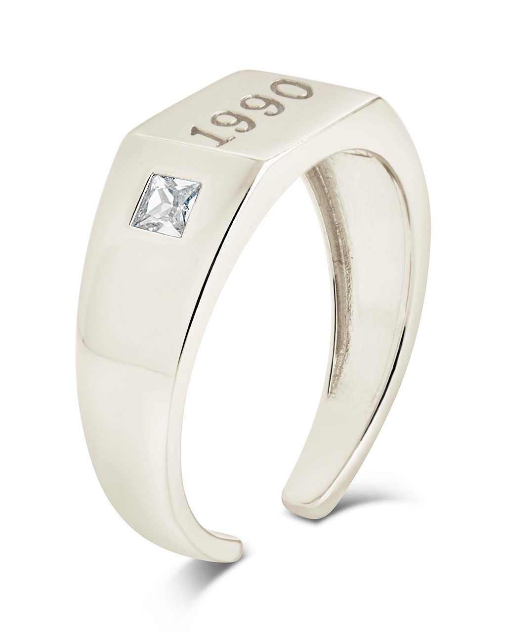 Sterling Silver Birth Year Signet Ring Ring Sterling Forever 