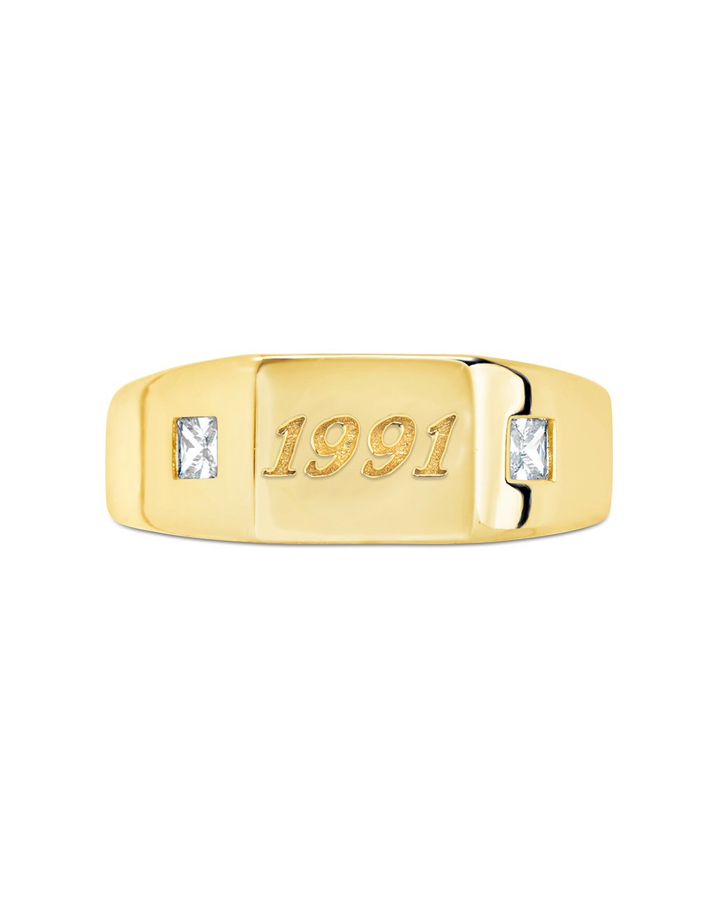 Sterling Silver Birth Year Signet Ring Ring Sterling Forever 