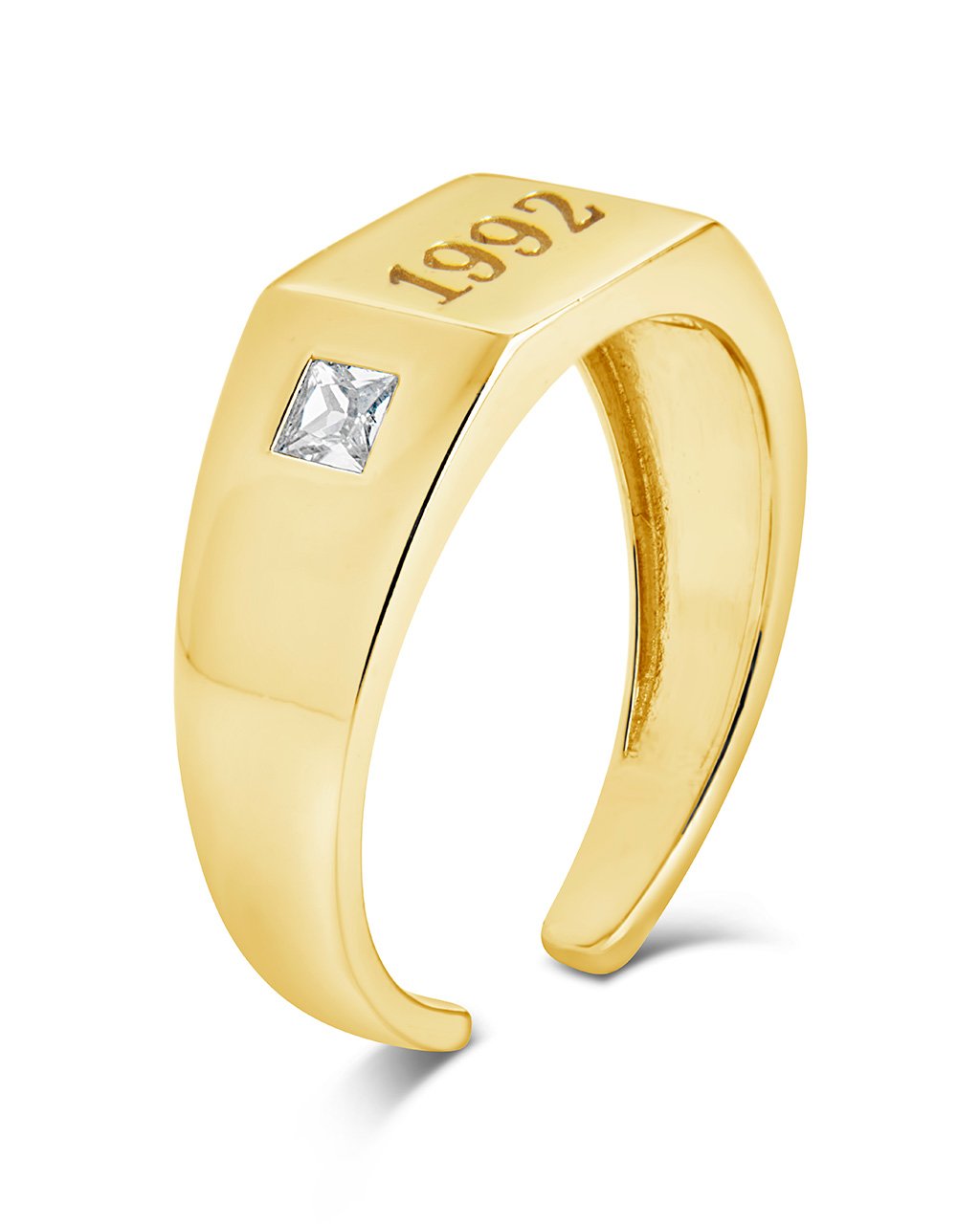 Sterling Silver Birth Year Signet Ring Ring Sterling Forever 