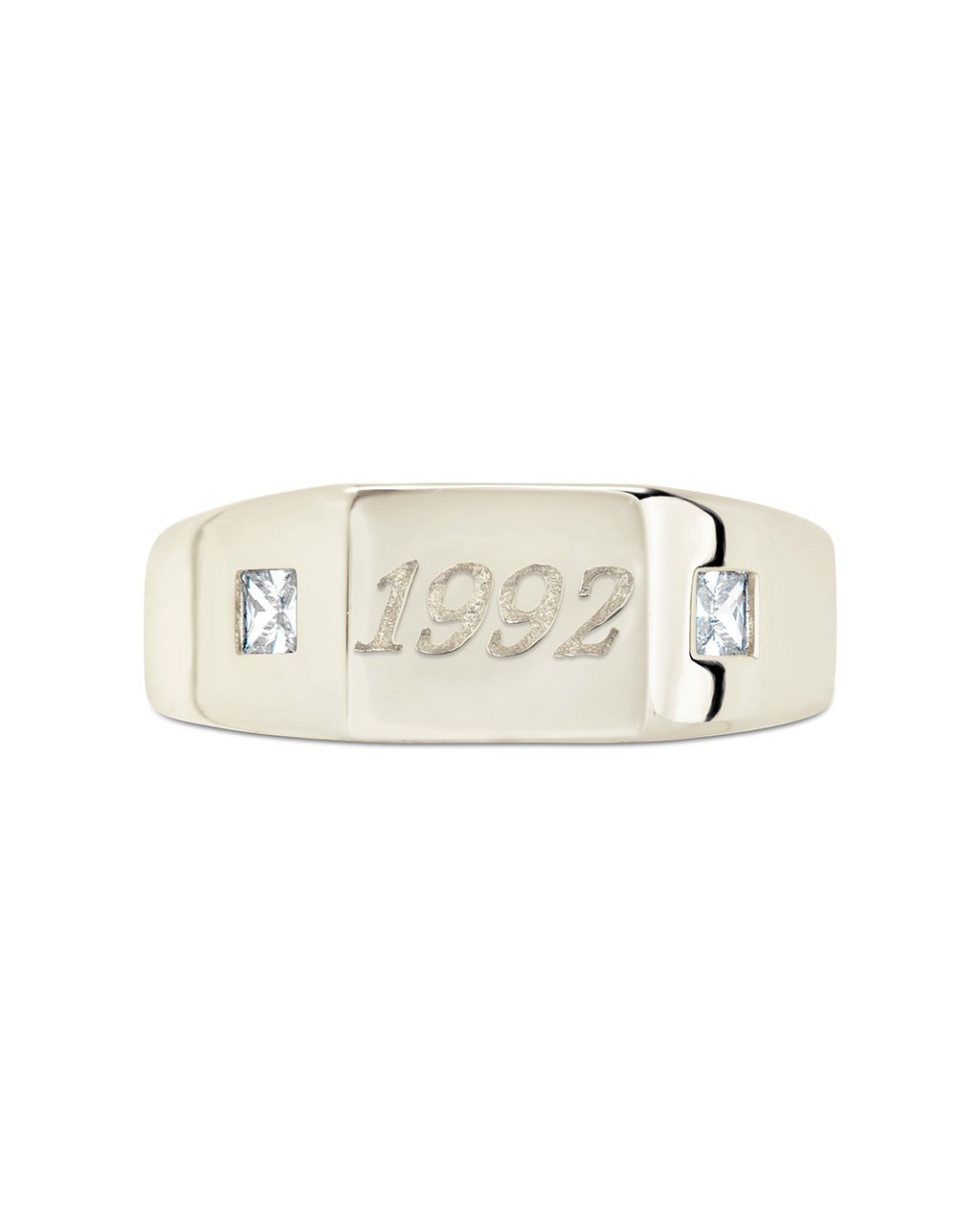 Sterling Silver Birth Year Signet Ring Ring Sterling Forever 
