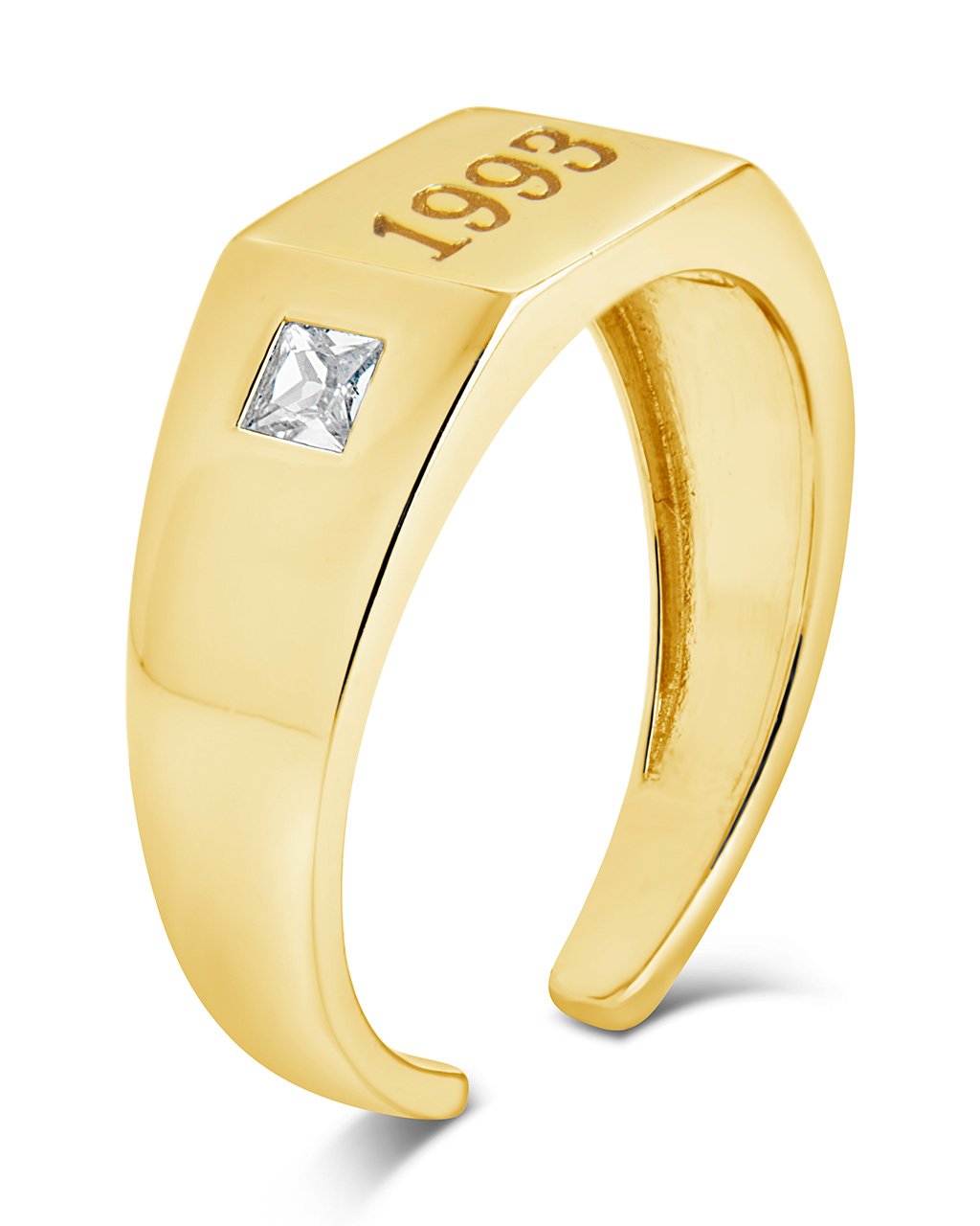 Sterling Silver Birth Year Signet Ring Ring Sterling Forever 