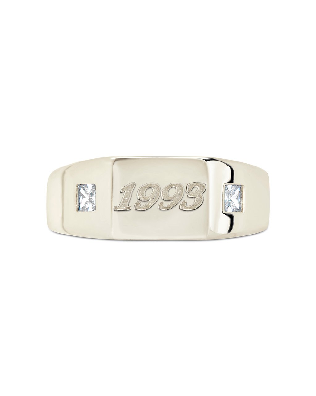 Sterling Silver Birth Year Signet Ring Ring Sterling Forever 