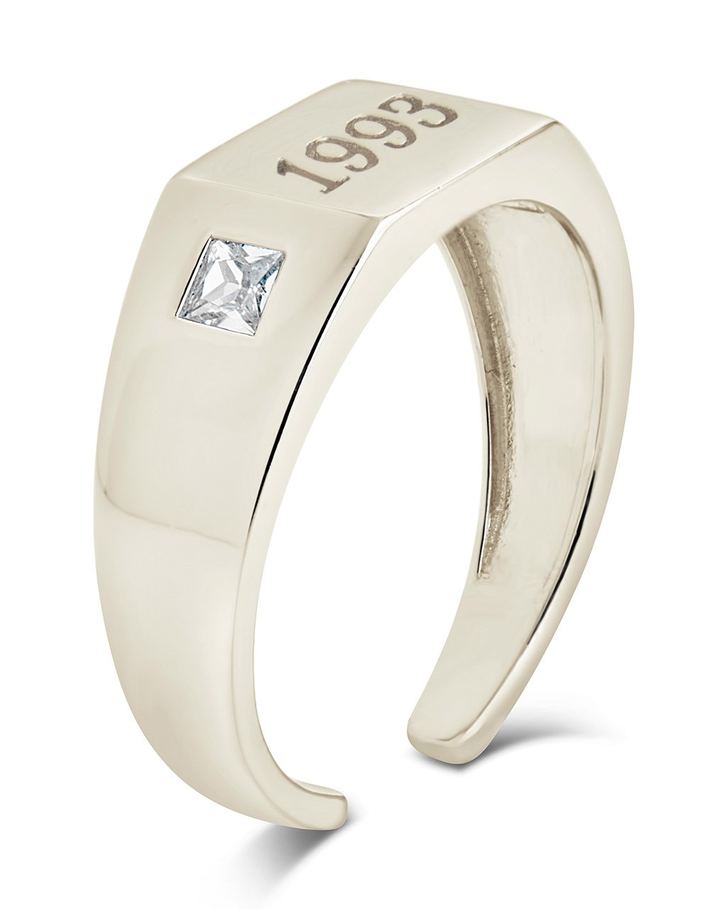 Sterling Silver Birth Year Signet Ring Ring Sterling Forever 