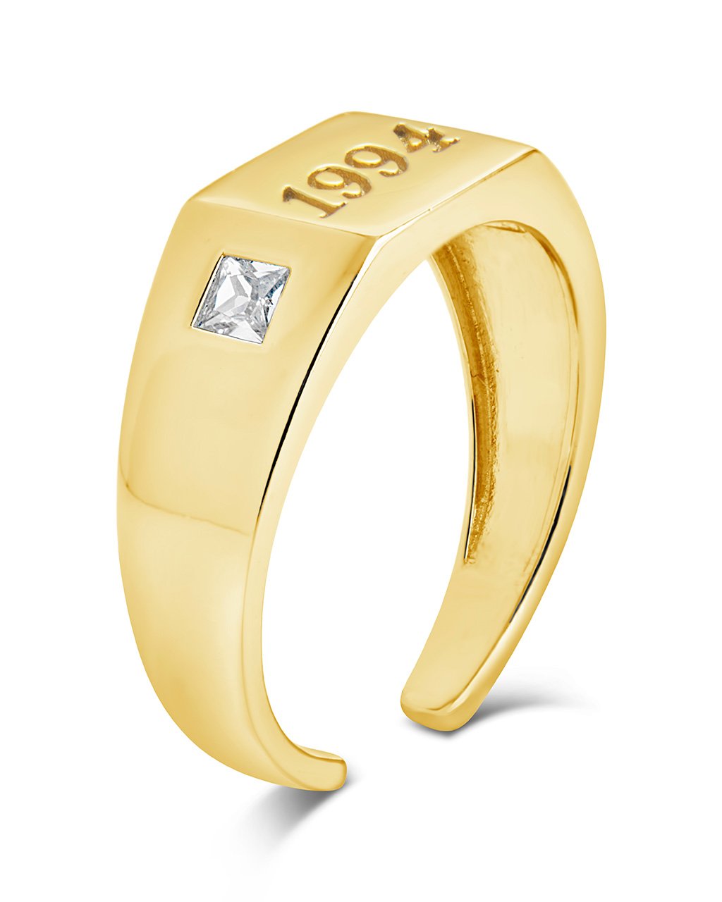 Sterling Silver Birth Year Signet Ring Ring Sterling Forever 