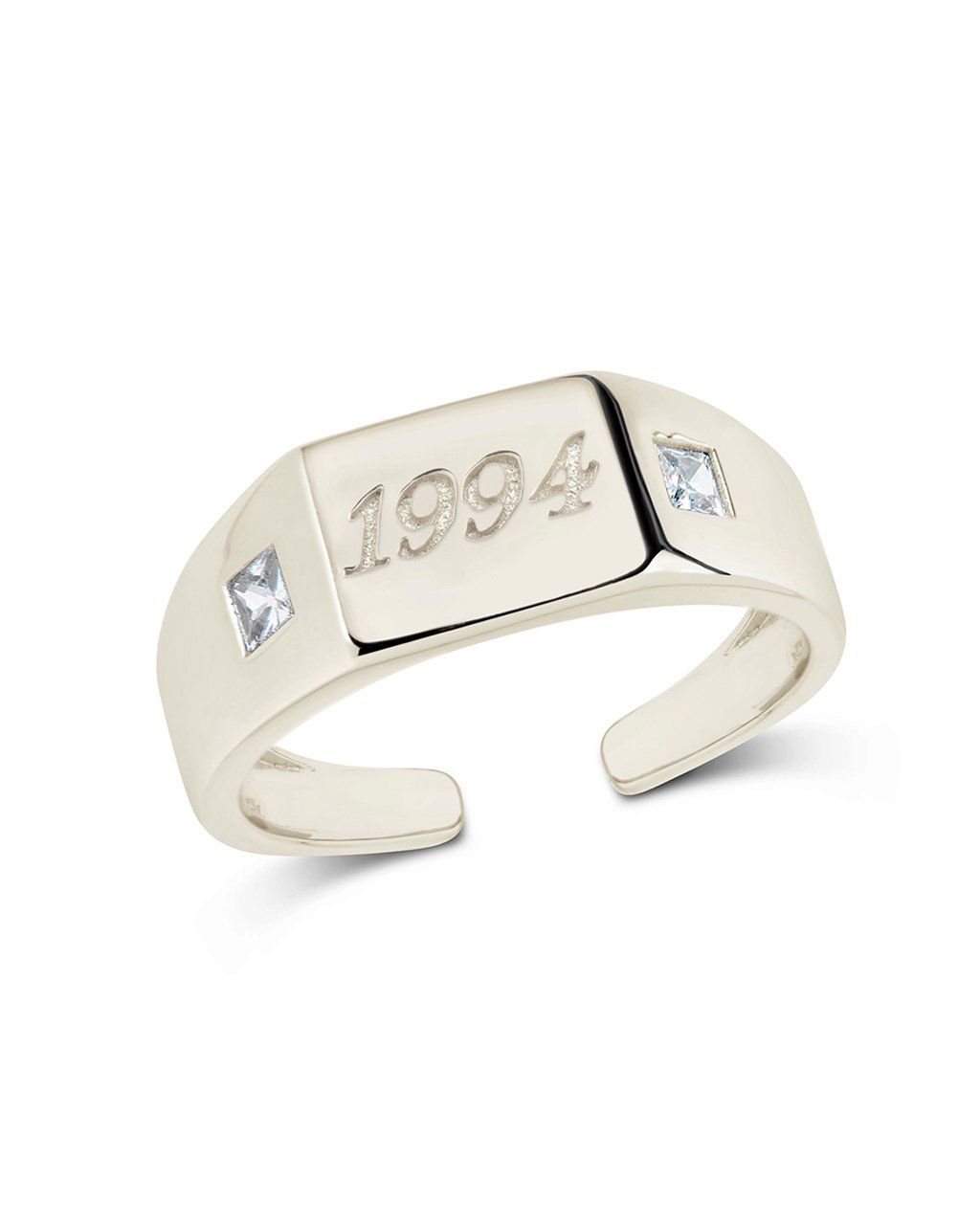 Sterling Silver Birth Year Signet Ring Ring Sterling Forever Silver 1994 