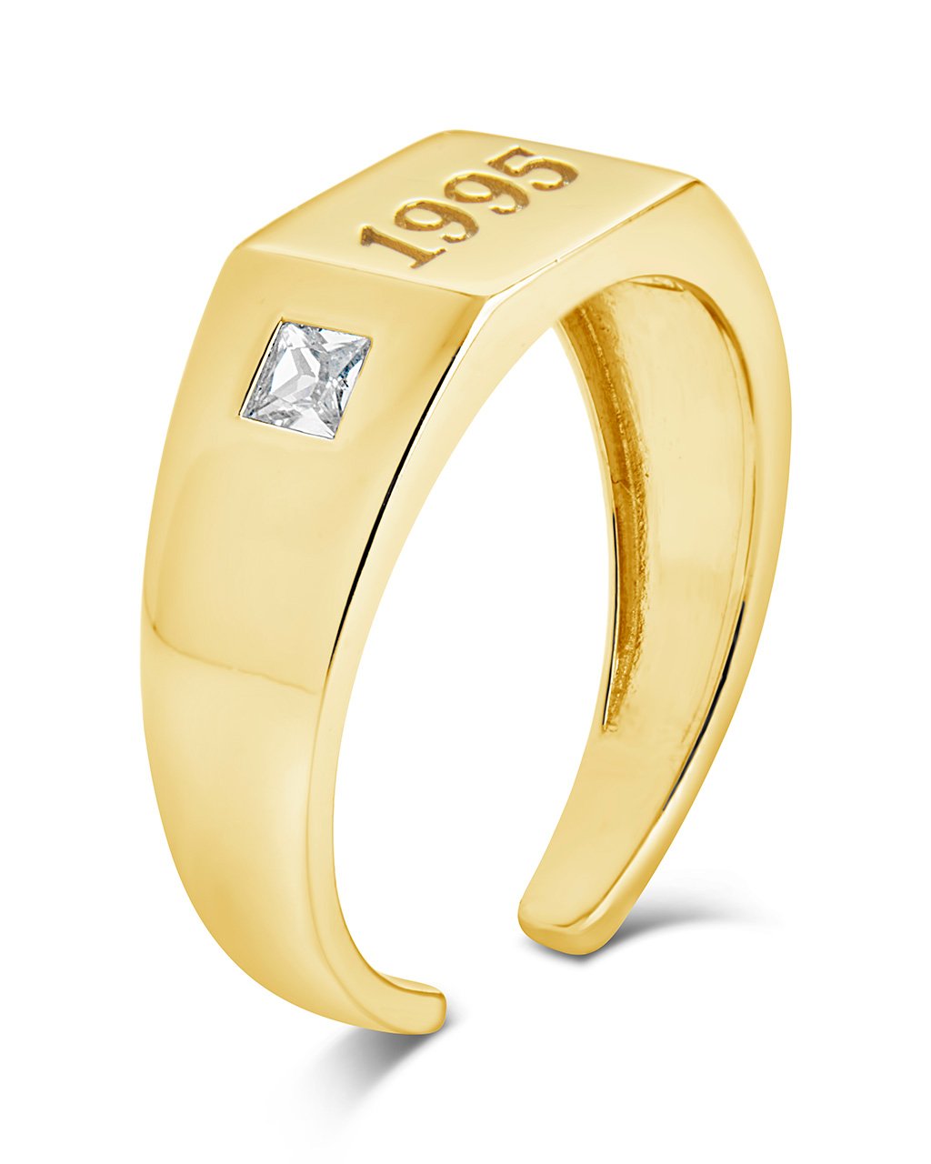 Sterling Silver Birth Year Signet Ring Ring Sterling Forever 