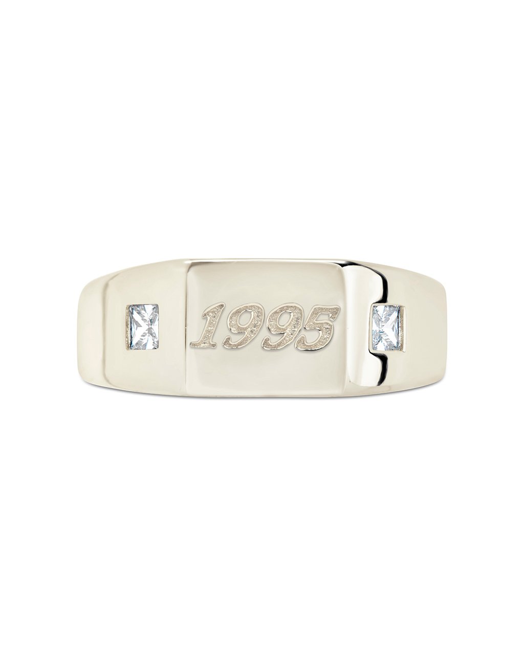 Sterling Silver Birth Year Signet Ring Ring Sterling Forever 