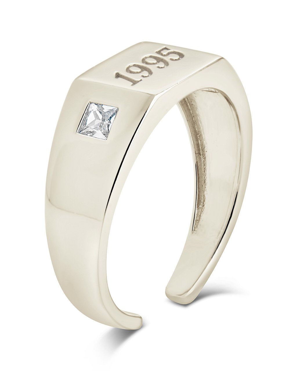 Sterling Silver Birth Year Signet Ring Ring Sterling Forever 