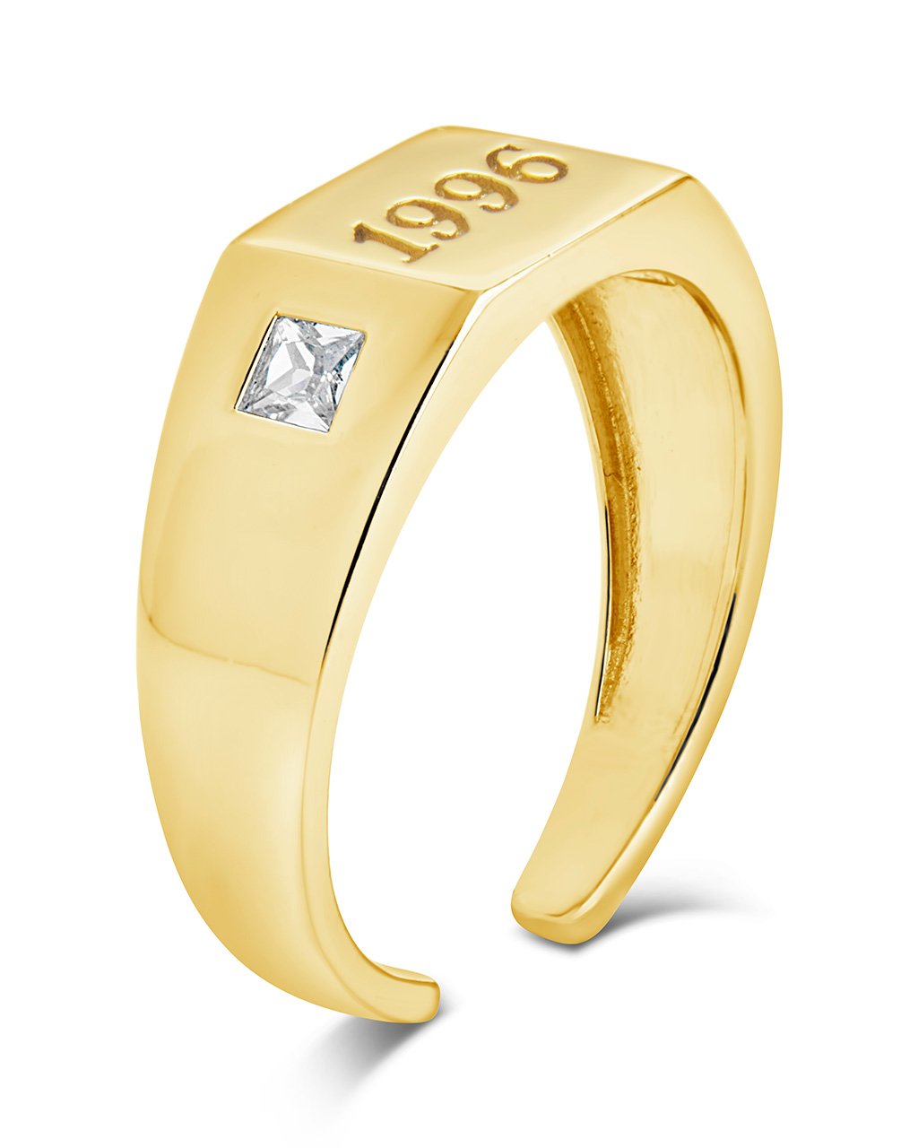 Sterling Silver Birth Year Signet Ring Ring Sterling Forever 