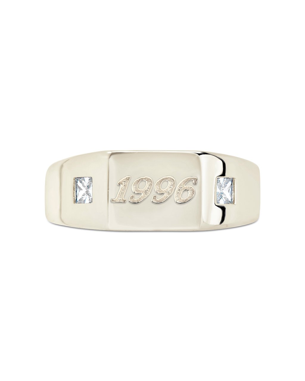 Sterling Silver Birth Year Signet Ring Ring Sterling Forever 
