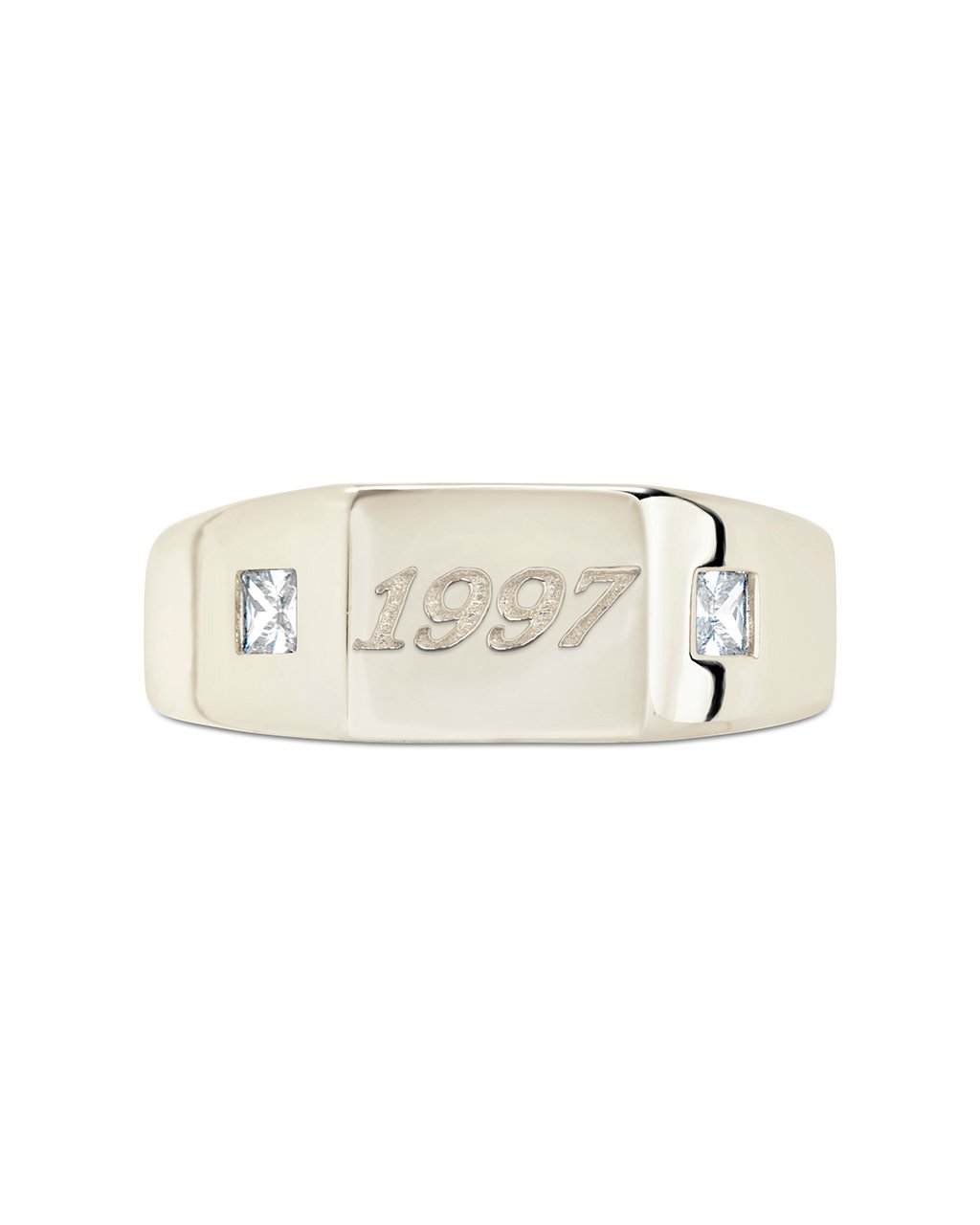 Sterling Silver Birth Year Signet Ring Ring Sterling Forever 