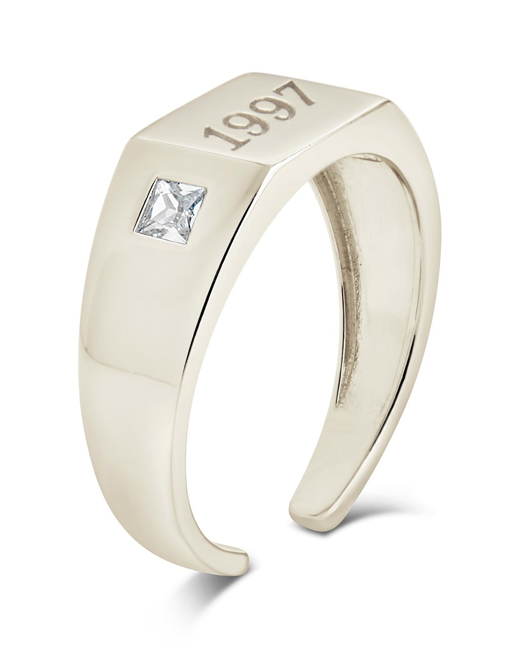 Sterling Silver Birth Year Signet Ring Ring Sterling Forever 