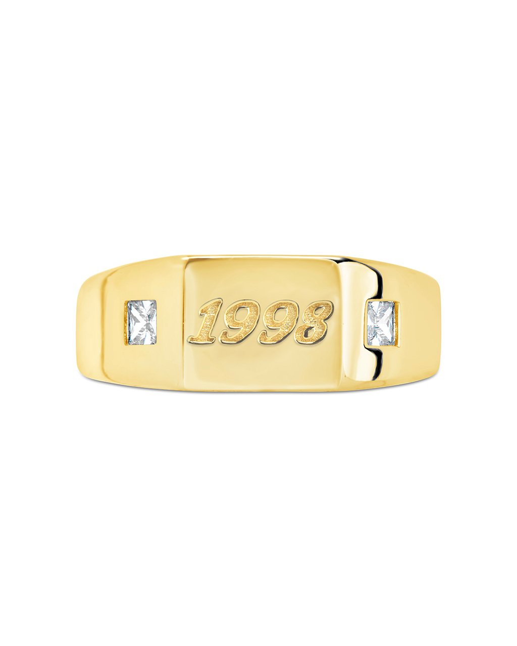 Sterling Silver Birth Year Signet Ring Ring Sterling Forever 