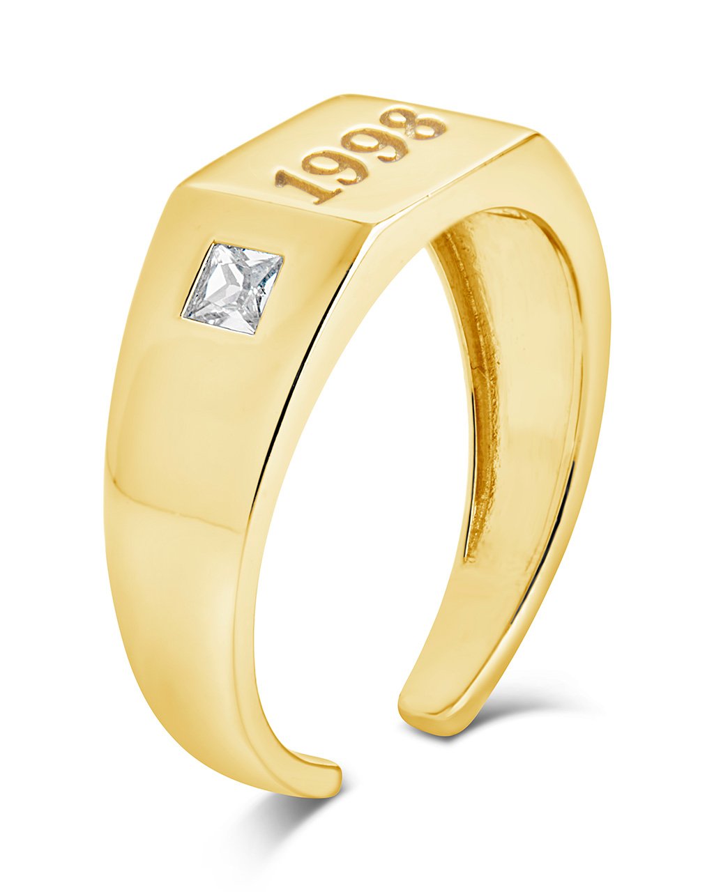 Sterling Silver Birth Year Signet Ring Ring Sterling Forever 