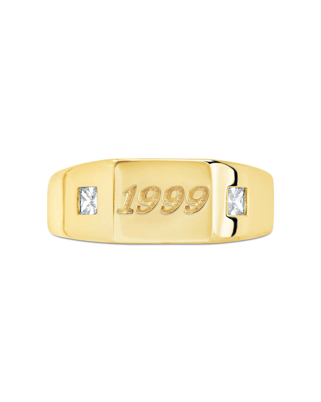 Sterling Silver Birth Year Signet Ring Ring Sterling Forever 
