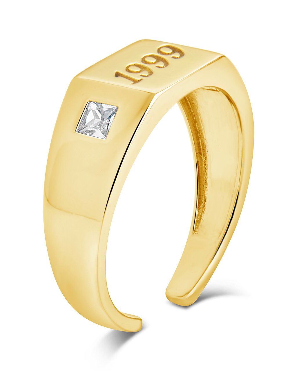 Sterling Silver Birth Year Signet Ring Ring Sterling Forever 