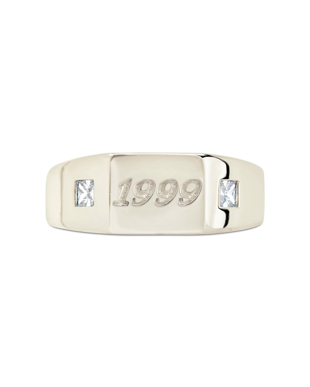 Sterling Silver Birth Year Signet Ring Ring Sterling Forever 