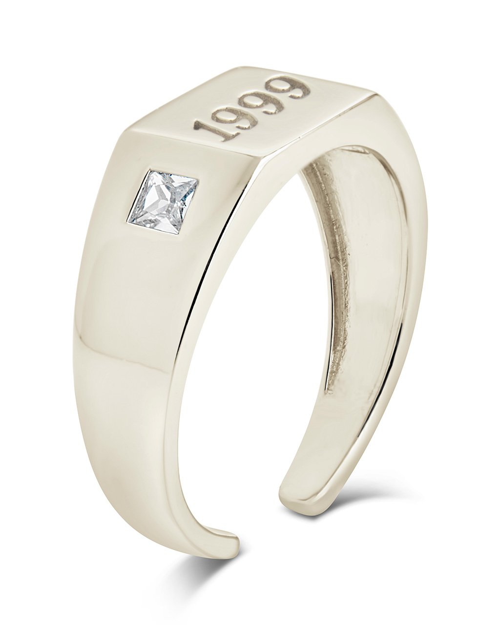Sterling Silver Birth Year Signet Ring Ring Sterling Forever 