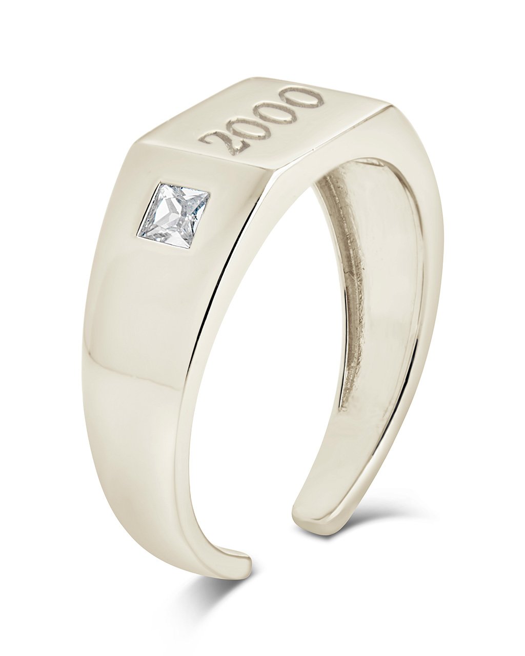Sterling Silver Birth Year Signet Ring Ring Sterling Forever 