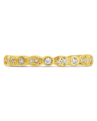 Sterling Silver CZ Bezel Band Ring Ring Sterling Forever 