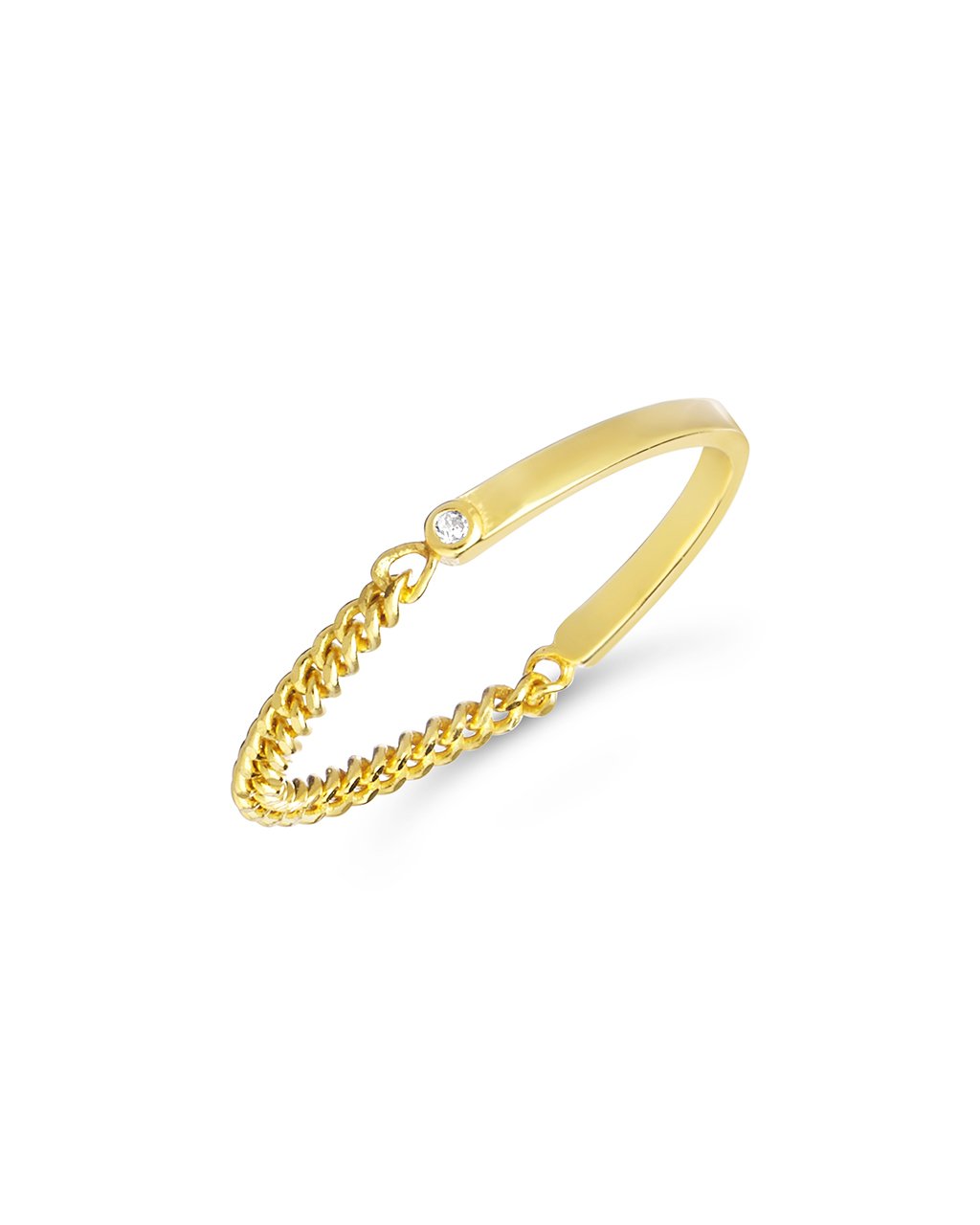 Sterling Silver Dainty Chain Ring Ring Sterling Forever Gold 6