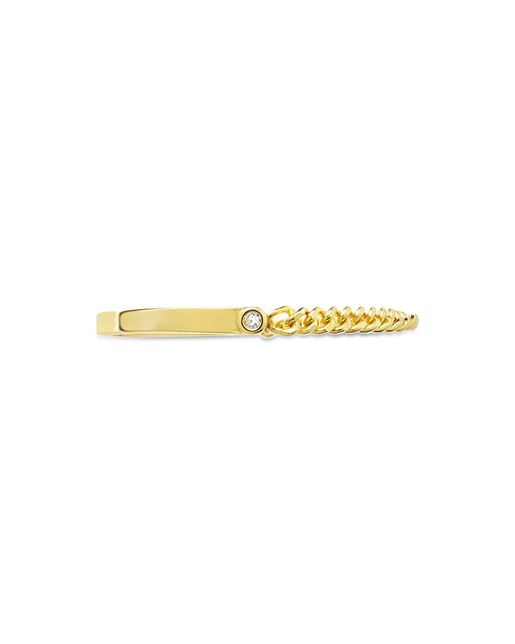 Sterling Silver Dainty Chain Ring Ring Sterling Forever