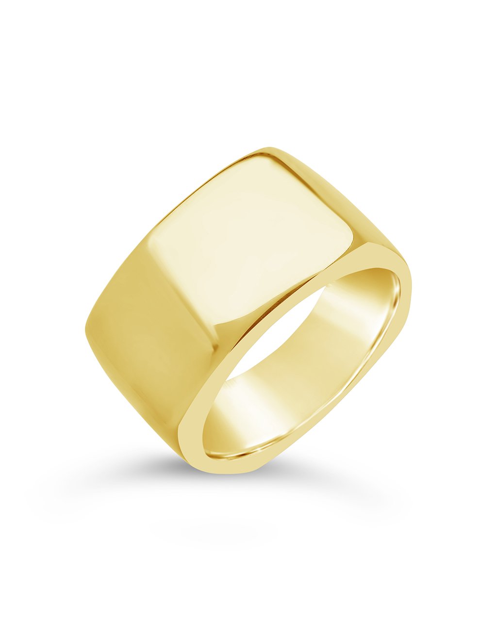 Sterling Silver Square Signet Ring Ring Sterling Forever Gold 6 