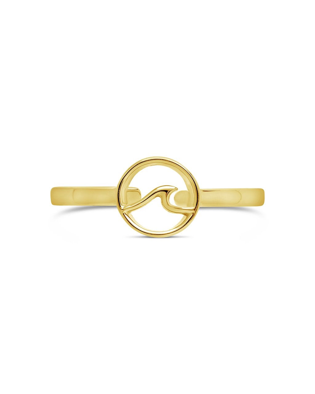 SHINE by Sterling Forever Sterling Silver Wave Open Band Ring Ring SHINE by Sterling Forever 