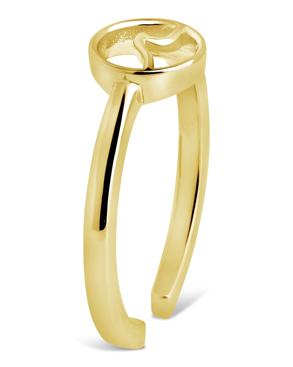 SHINE by Sterling Forever Sterling Silver Wave Open Band Ring Ring SHINE by Sterling Forever 
