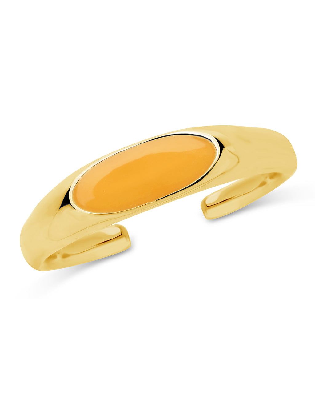 Sterling Silver Enamel Open Signet Ring Ring Sterling Forever Gold Marigold 