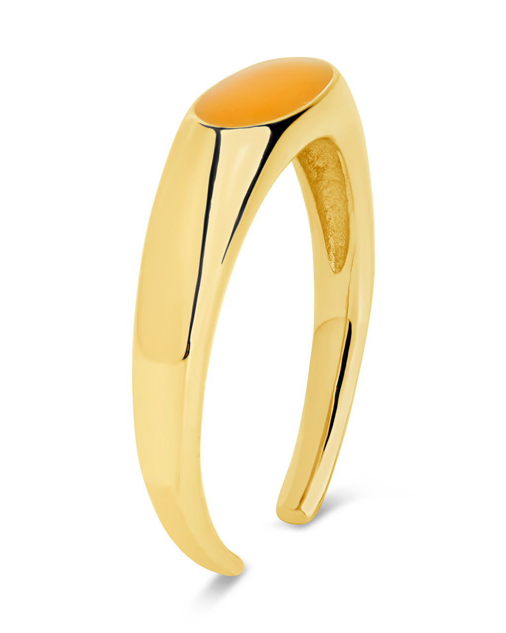 Sterling Silver Enamel Open Signet Ring Ring Sterling Forever 