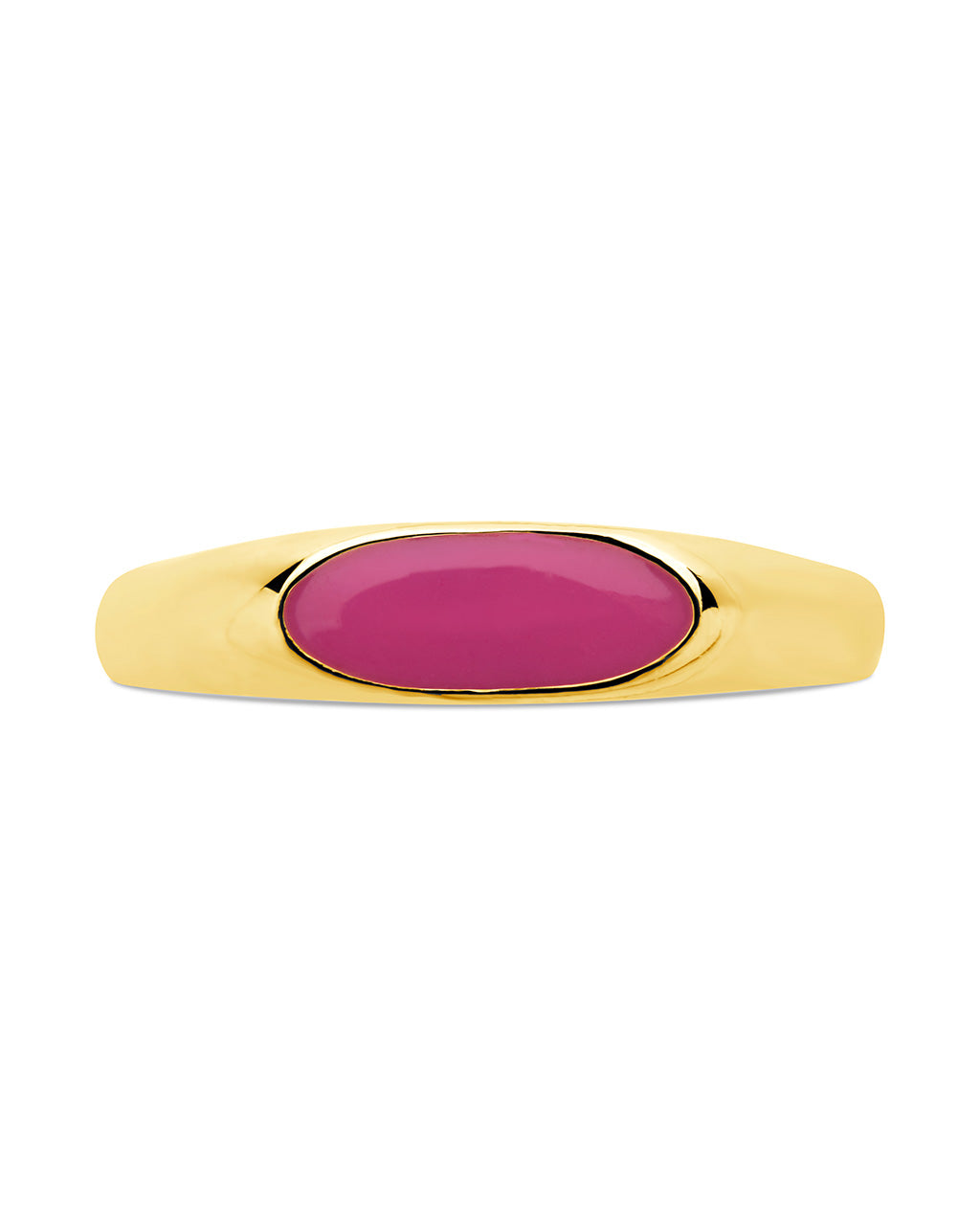 Sterling Silver Enamel Open Signet Ring Ring Sterling Forever 