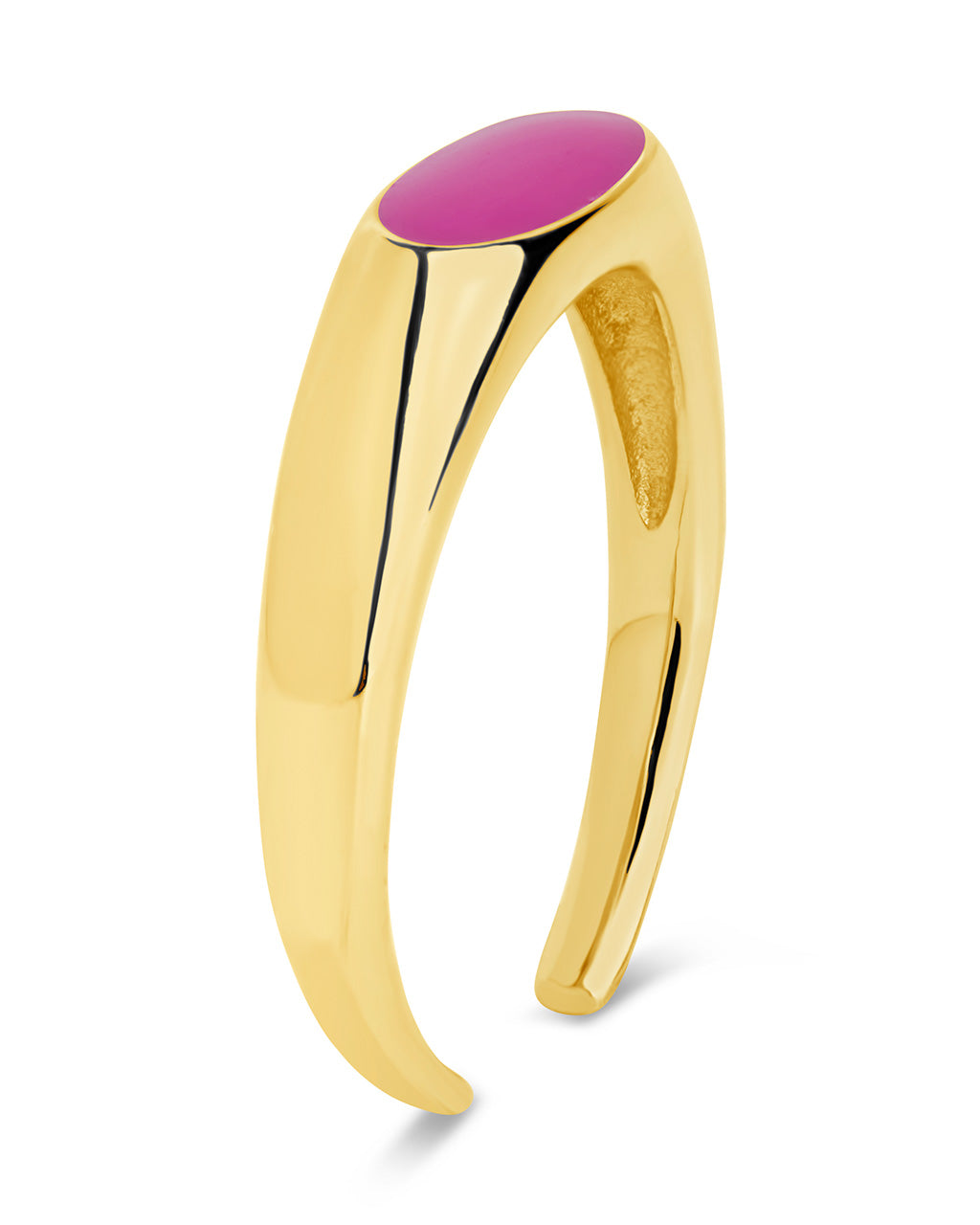 Sterling Silver Enamel Open Signet Ring Ring Sterling Forever 