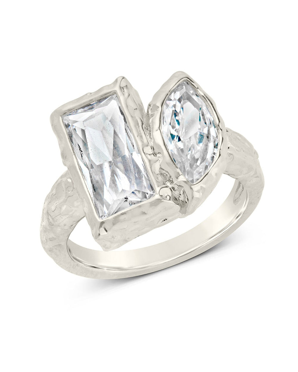 Tate CZ Ring Ring Sterling Forever Silver 6 