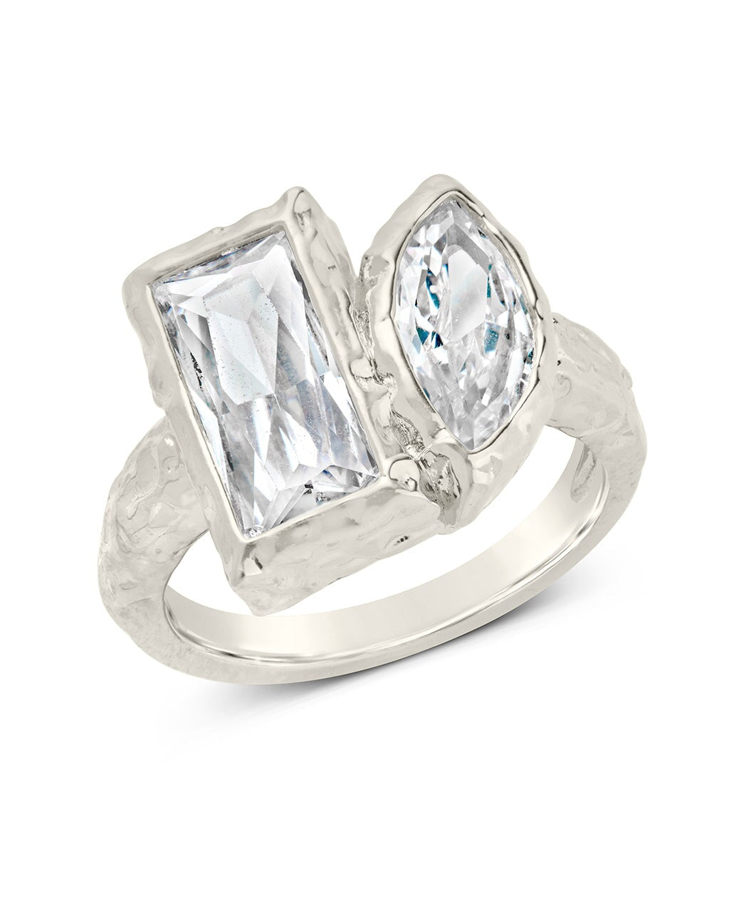 Tate CZ Ring Ring Sterling Forever Silver 6 