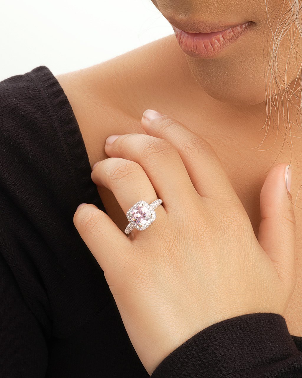 Sterling Silver Pink CZ Legacy Ring Ring Sterling Forever 