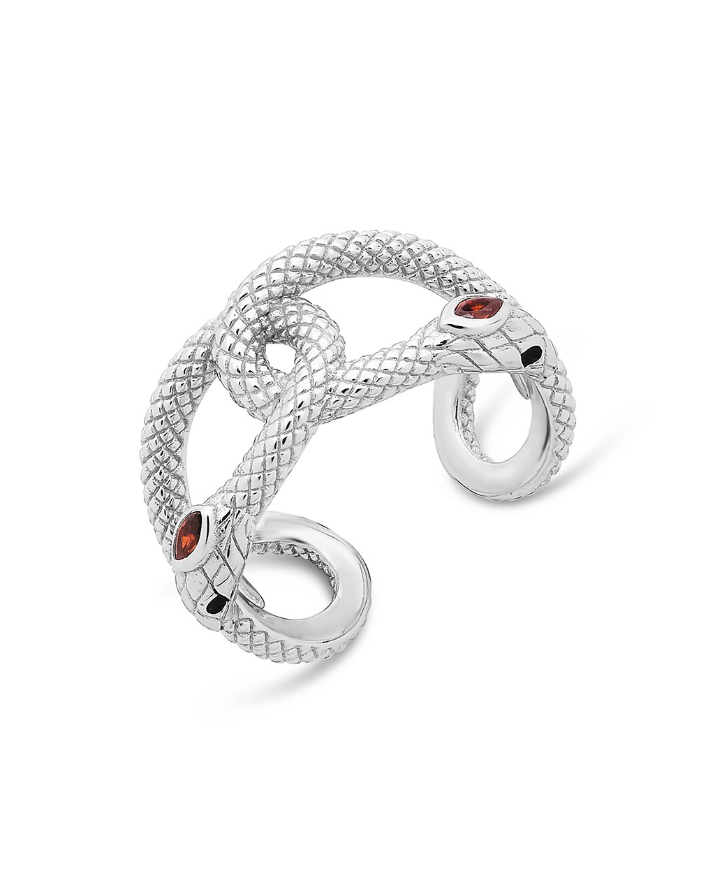 Sterling Silver Interlocking Snake Ring Ring Sterling Forever 