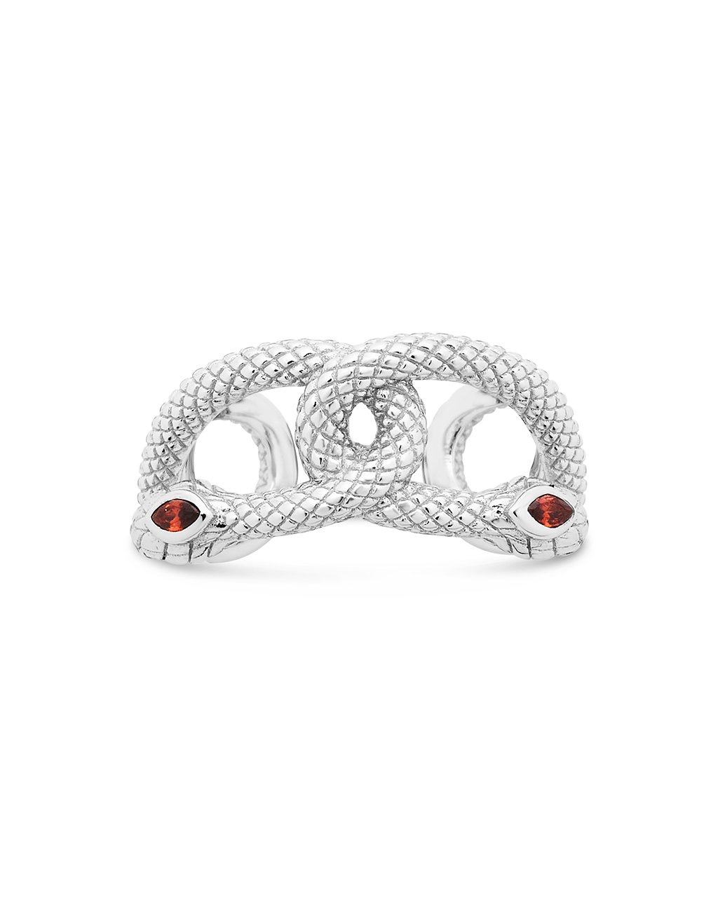 Sterling Silver Interlocking Snake Ring Ring Sterling Forever Silver 6 