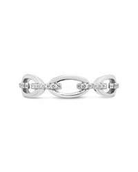 Sterling Silver Open Chain Link Ring Ring Sterling Forever 
