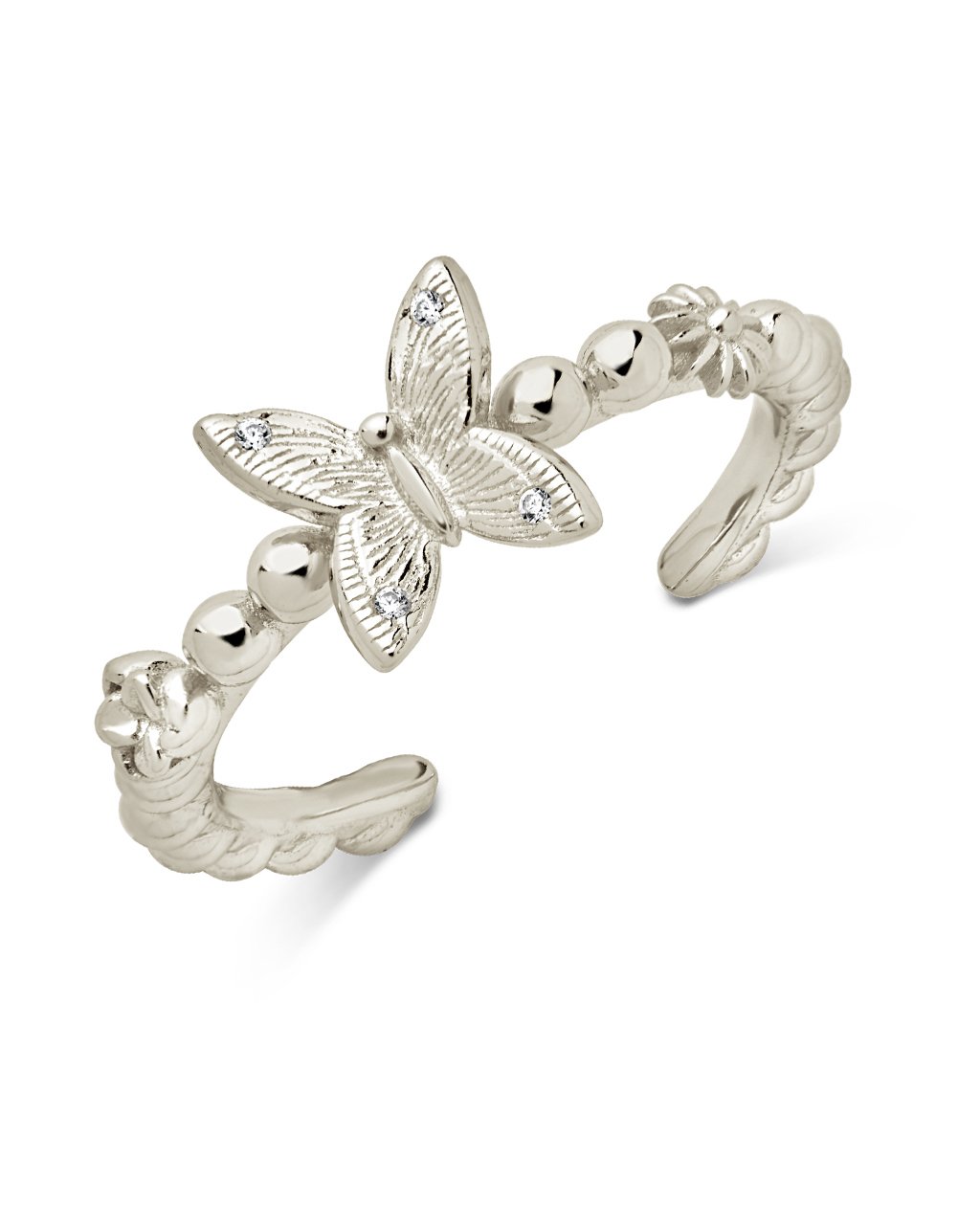 Sterling Silver Into the Garden Open Band Ring Ring Sterling Forever 