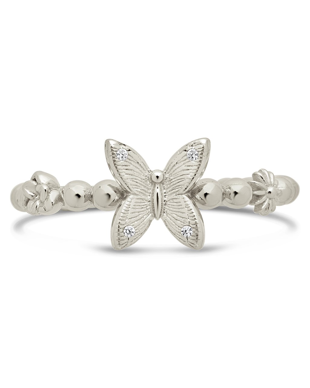 Sterling Silver Into the Garden Open Band Ring Ring Sterling Forever Silver 6 