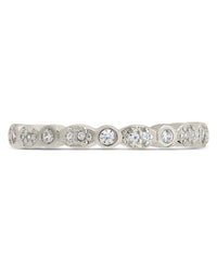 Sterling Silver CZ Bezel Band Ring Ring Sterling Forever 