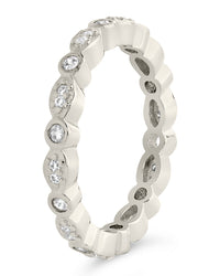 Sterling Silver CZ Bezel Band Ring Ring Sterling Forever 