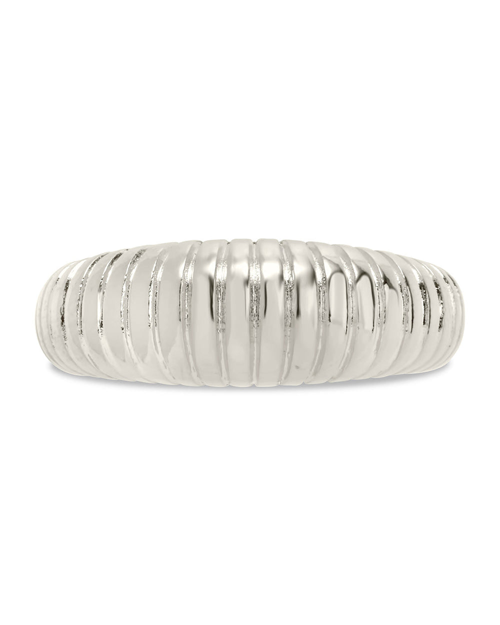 Ribbed Open Bombe Ring Ring Sterling Forever 
