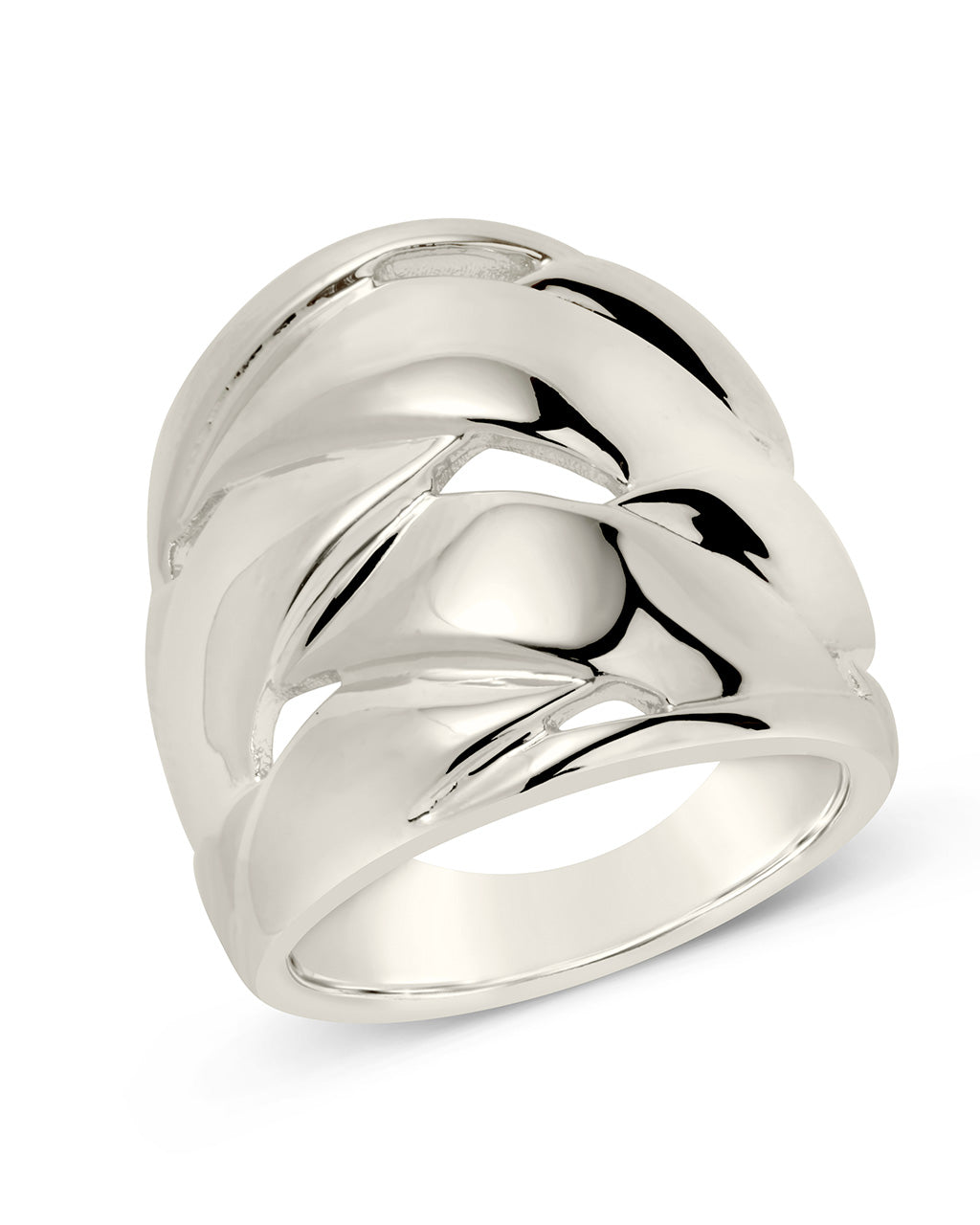 Quilted Statement Ring Ring Sterling Forever Silver 6 