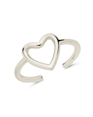 Sterling Silver Open Heart Ring