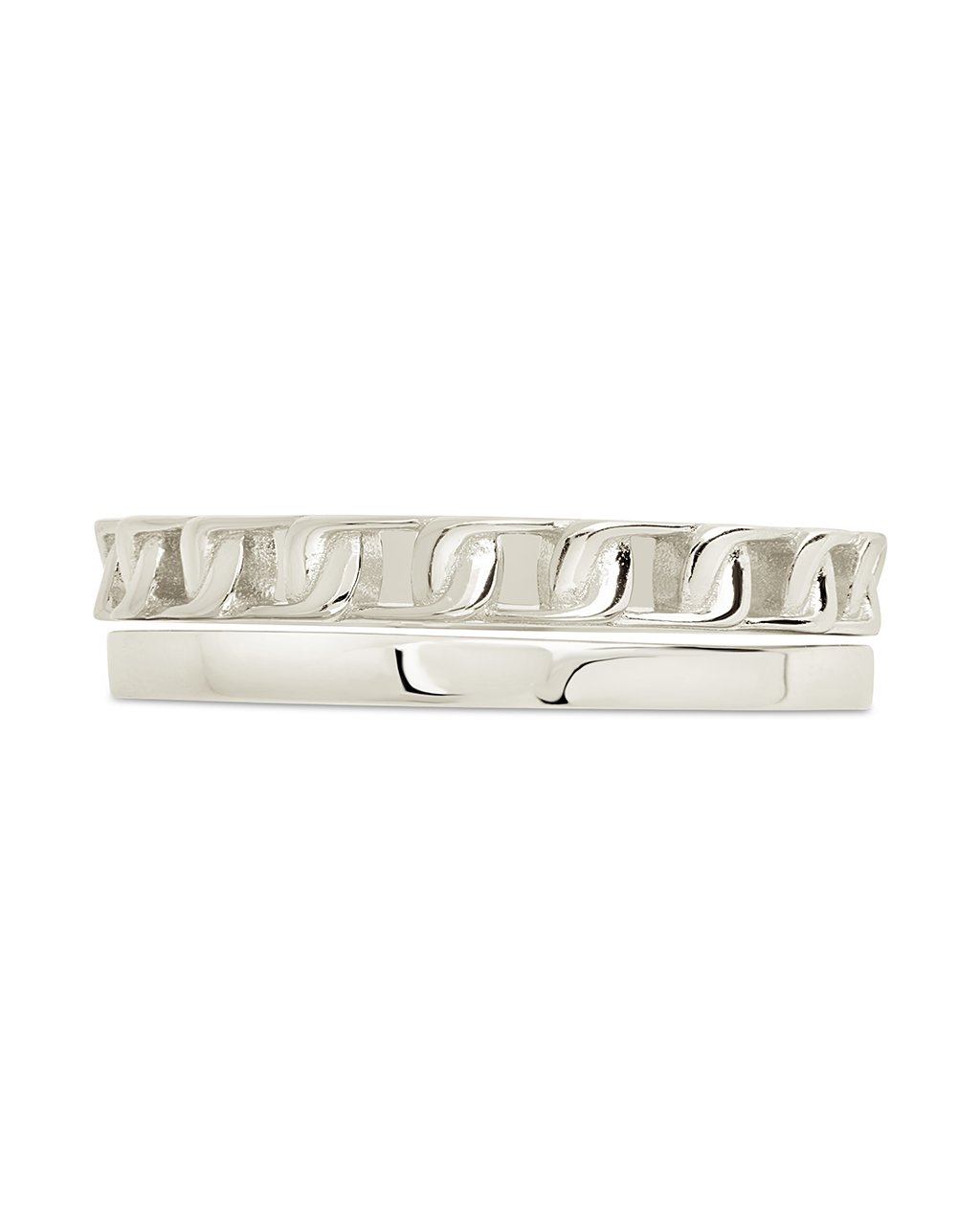 Sterling Silver Everyday Chain Stacking Ring Set Ring Sterling Forever Silver 6 