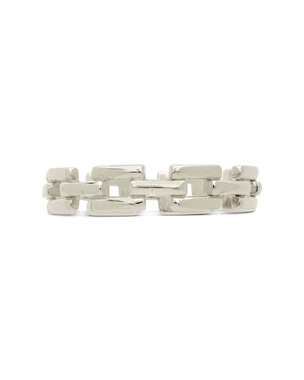 Sterling Silver Square Link Chain Ring Ring Sterling Forever Silver 6 