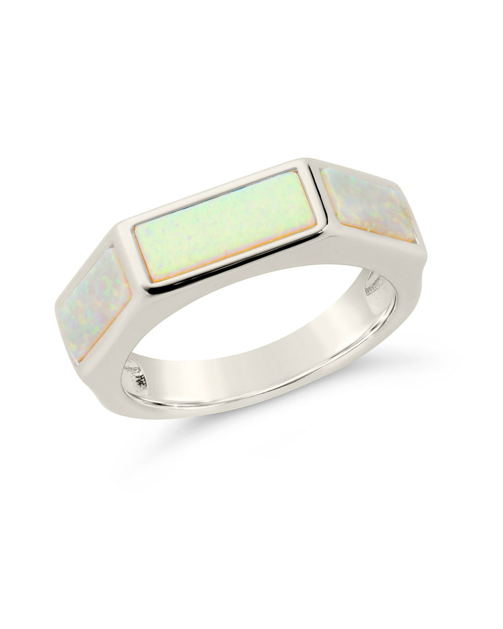 Alani Stacking Ring Ring Sterling Forever Silver Opal 6